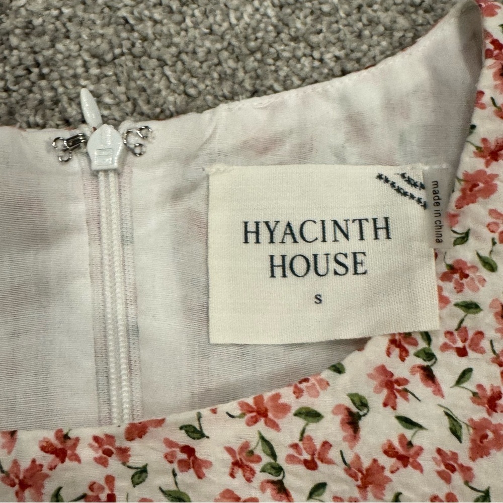 Tuckernuck Hyacinth House Textured Floral Puff Sleeve Clemons Mini Dress NWT - Picture 8 of 13
